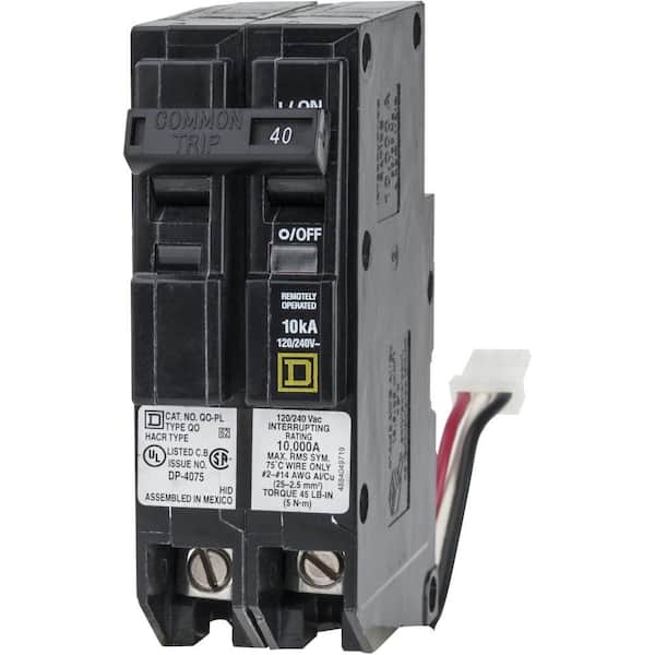 Square D QO 40 Amp 1.5 in. 2-Pole ILC Power Link Circuit Breaker