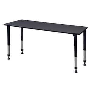 Rumel 60 in. x 30 in. H Grey Adjustable Classroom Table