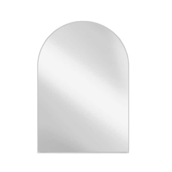 24 in. W x 36 in. H Arched Metal Medicine Cabinet with Mirror