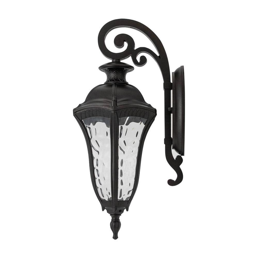 17.12 in. Black Coffee Retro Indoor/Outdoor Hardwired Wall Light Lantern Sconce with Clear PC Shade, No Bulbs Included price history on PriceWatchPro