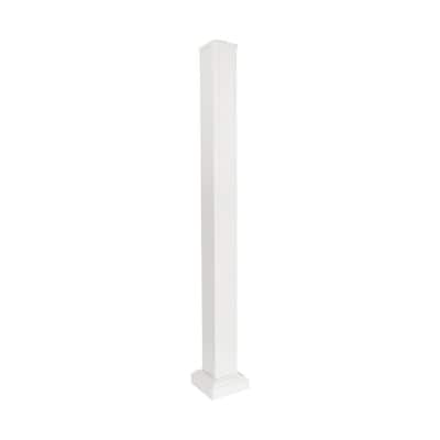 Allure 3 in. x 3 in. x 36 in. White Aluminum Deck Post Kit