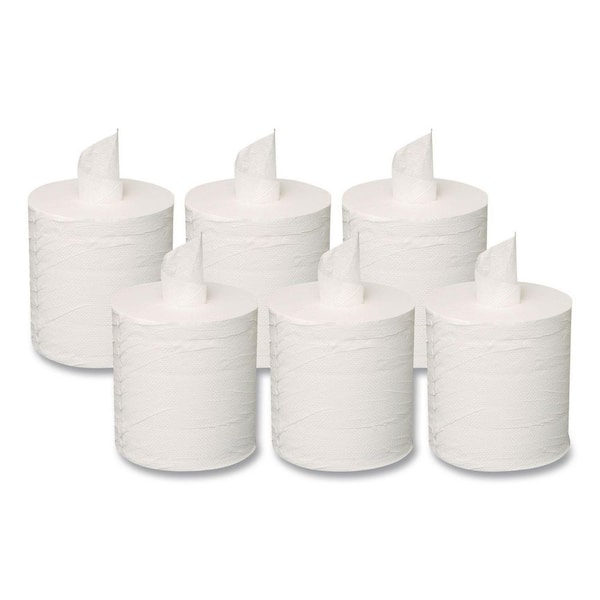 White 2-Ply Centerpull Paper Towels (600 Roll, 6 Rolls/Carton)