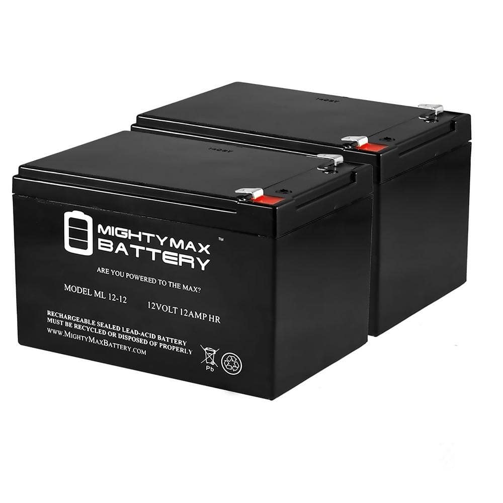 MIGHTY MAX BATTERY ML1212 12V 12AH F2 BATTERY PRIDE JAZZY POWER