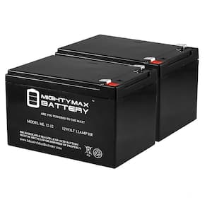 ML12-12 - 12V 12AH F2 SLA AGM DEEP-CYCLE RECHARGEABLE BATTERY - 2 Pack