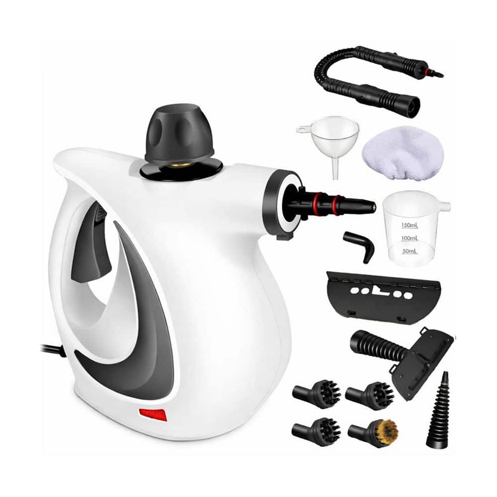 1050W Corded Handheld Steam Cleaner w 350ML Tank, 9. 8FT Cord for Ceramic, Marble, Hardwood, Upholstery, Car, White price history on PriceWatchPro