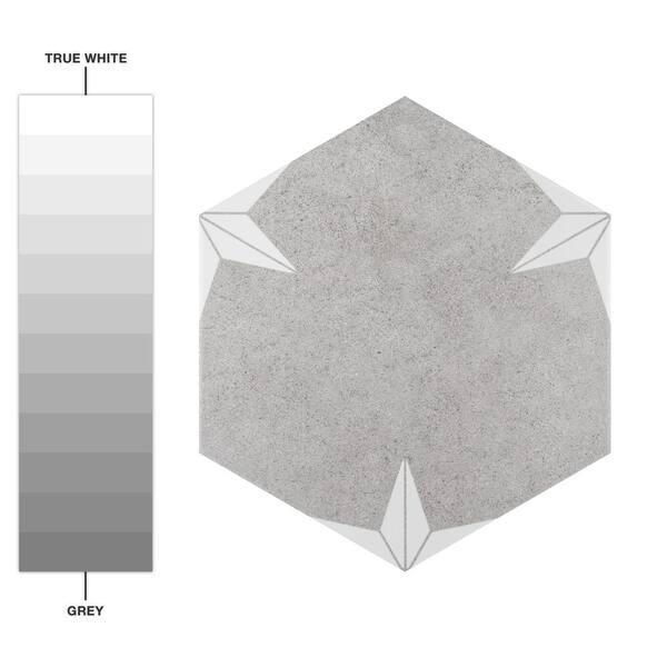 Merola Tile Stella Hex Mist 8-5/8 in. x 9-7/8 in. Porcelain Floor