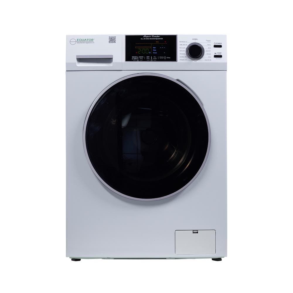 1.62 cu. Ft./15lbs Fully Built-in All-in-One Washer Dryer Combo Ventless 110V in White