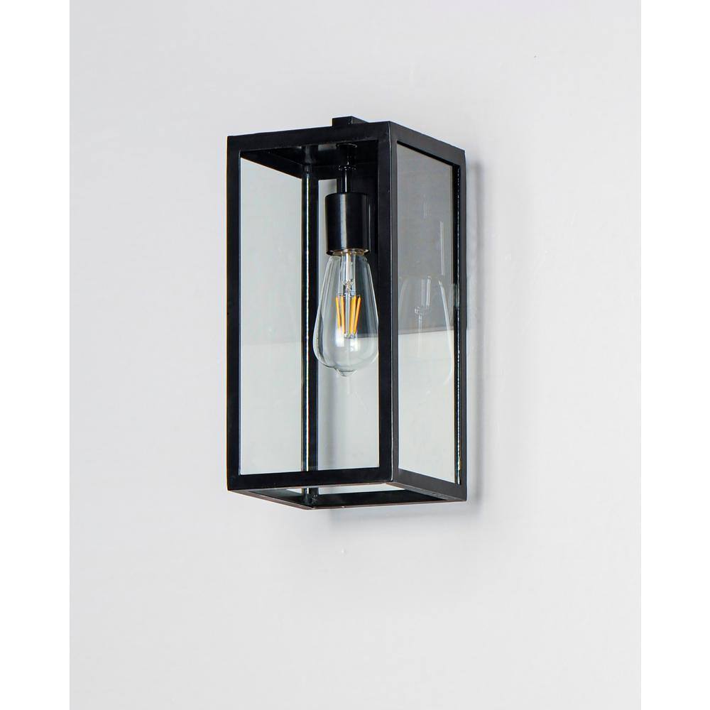 Catalina Dark Bronze Dimmable Outdoor Wall Sconce with Clear Glass