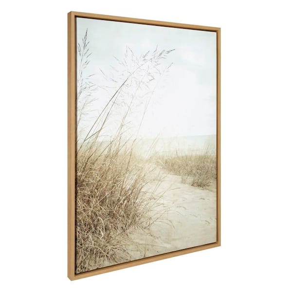 Sylvie "Beach Grasses" by Emiko and Mark Franzen of F2Images Natural Framed Art Print 28 in. x 38 in.