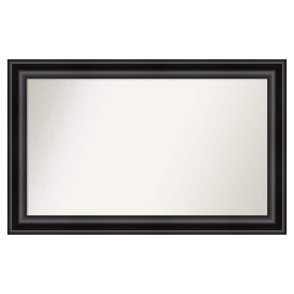 Amanti Art Grand Black 45.75 in. W x 28.75 in. H Custom Non-Beveled Recycled Polystyrene Framed Bathroom Vanity Wall Mirror