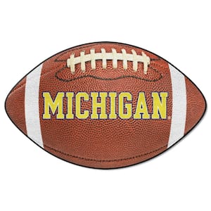 Michigan Wolverines Brown 2 ft. x 3 ft. Football Area Rug