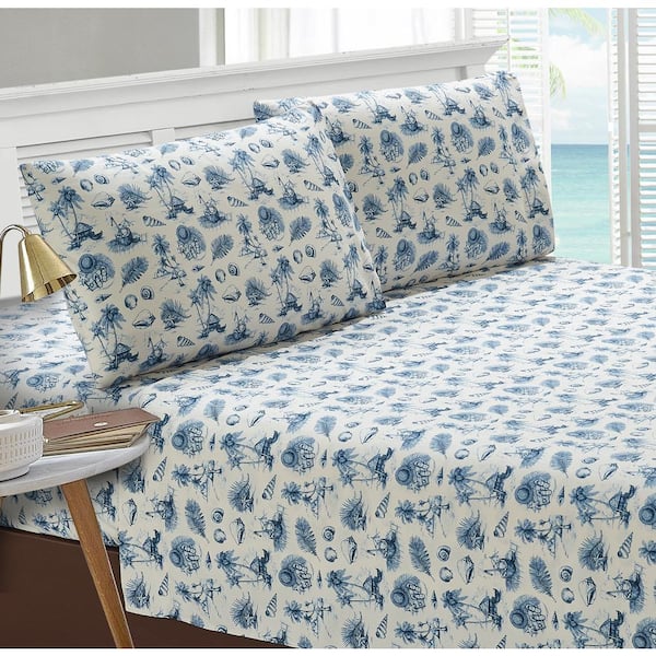 Shore Breeze White Microfiber Pillowcases (Set of 2)