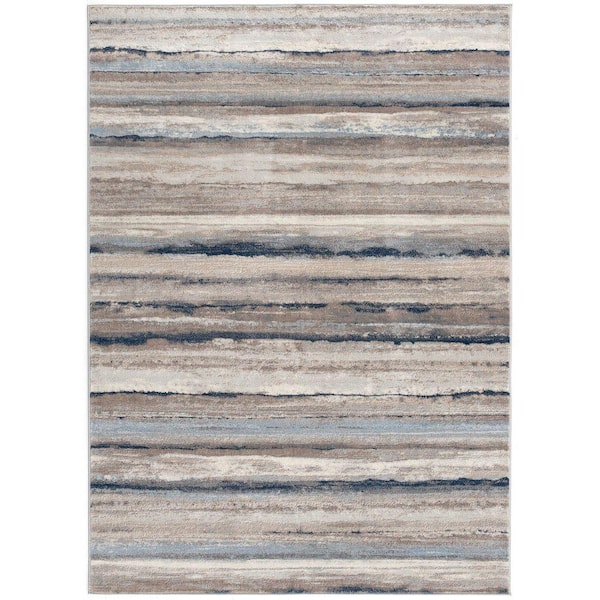 2 in. x 4 ft. Havana Blue Traditional Distressed Doormat Area Rug Entrance Floor Mat - 2 ft. x 3 ft. x 3 in.