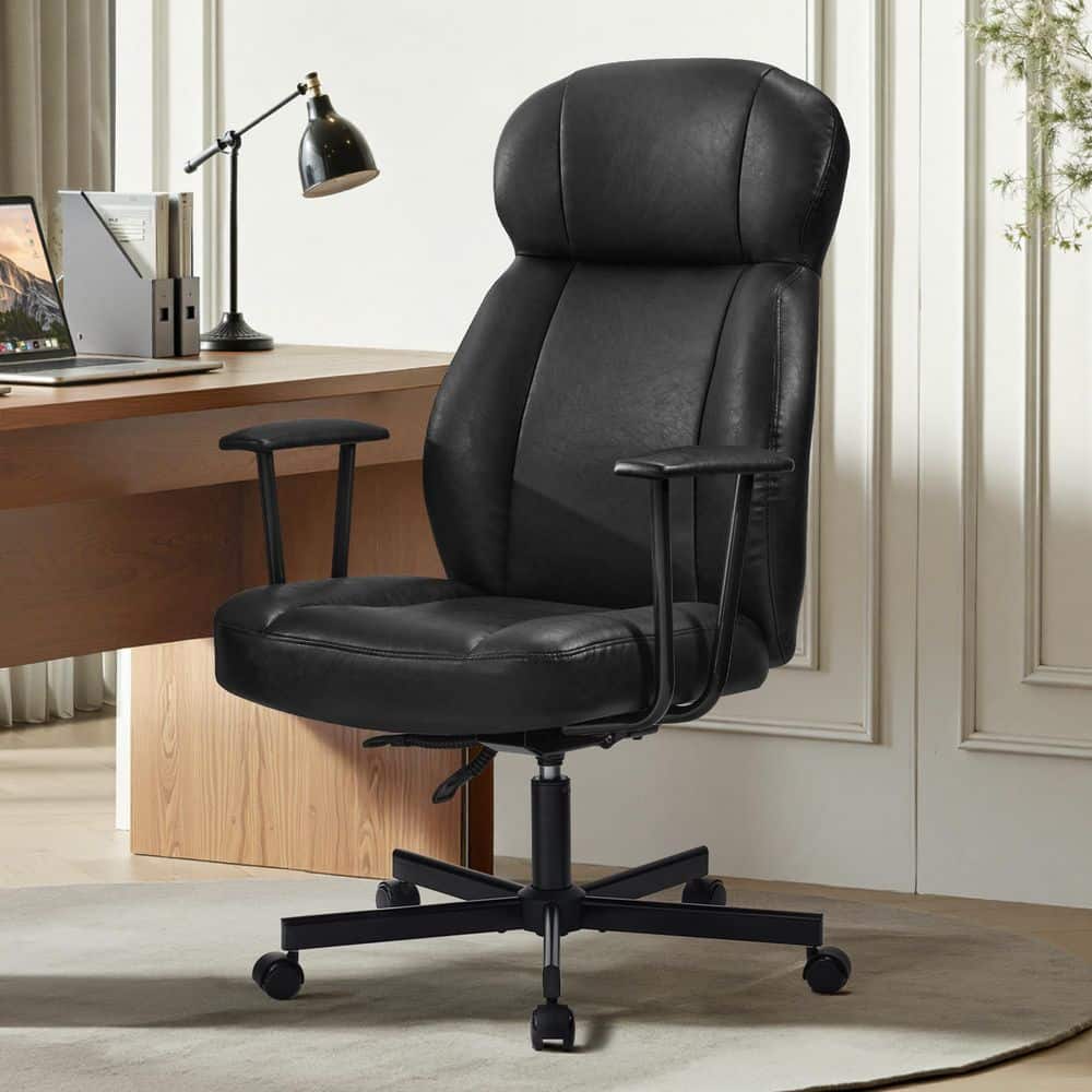 OrangeOne Ergonomic PU Leather Adjustable Height Home Office Chair