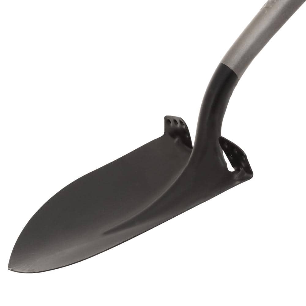 45.25 in Red Steel Blade Wood Handle Digging Shovel