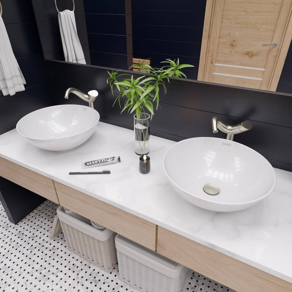 Brushed Nickel Single-Handle Tall Vessel Sink Faucet