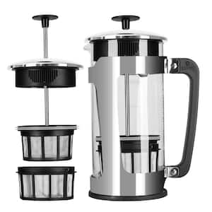 32-oz Polished French Press Coffee Maker 32 oz.