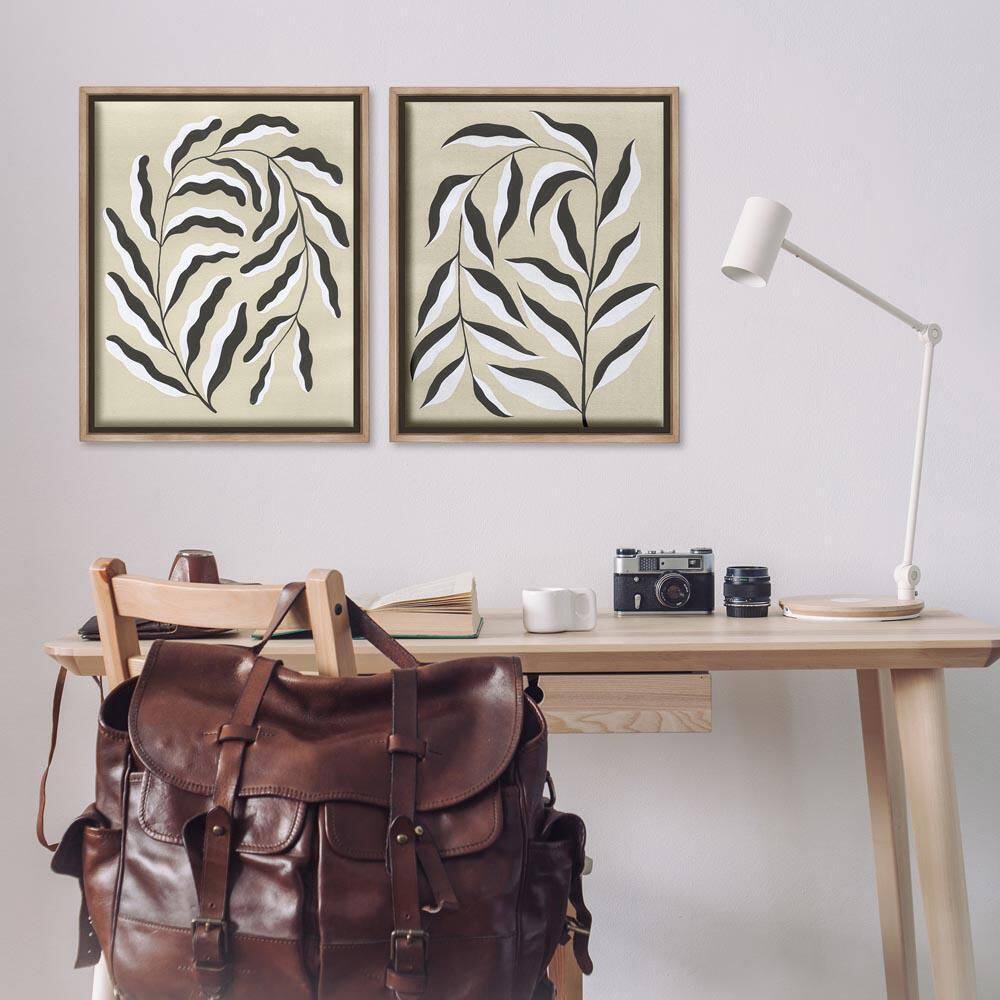 Midcentury Mod Botanicals by Grace Popp 2 Piece Brown Floater Frame Nature Graphic Art Print 31 in. x 25 in. price history on PriceWatchPro
