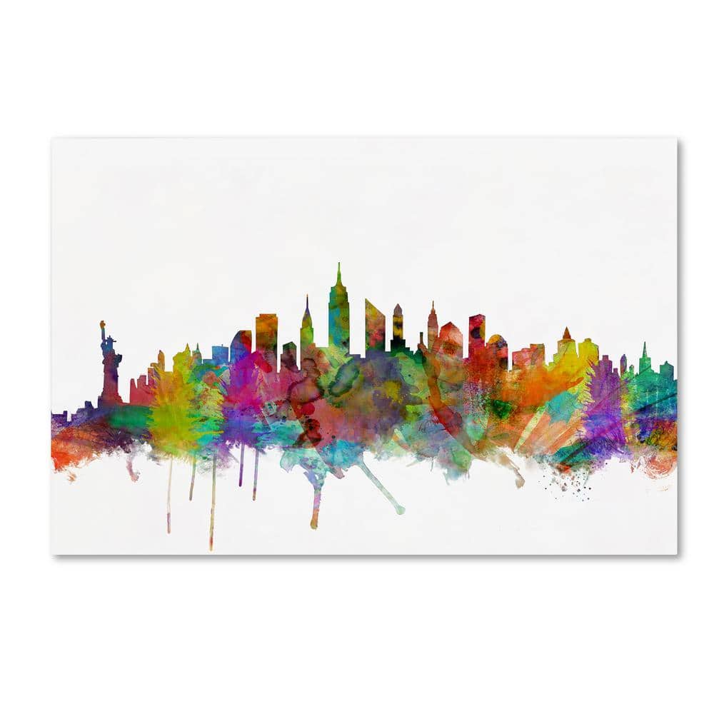 Trademark Fine Art 16 in. x 24 in. New York City Skyline by
