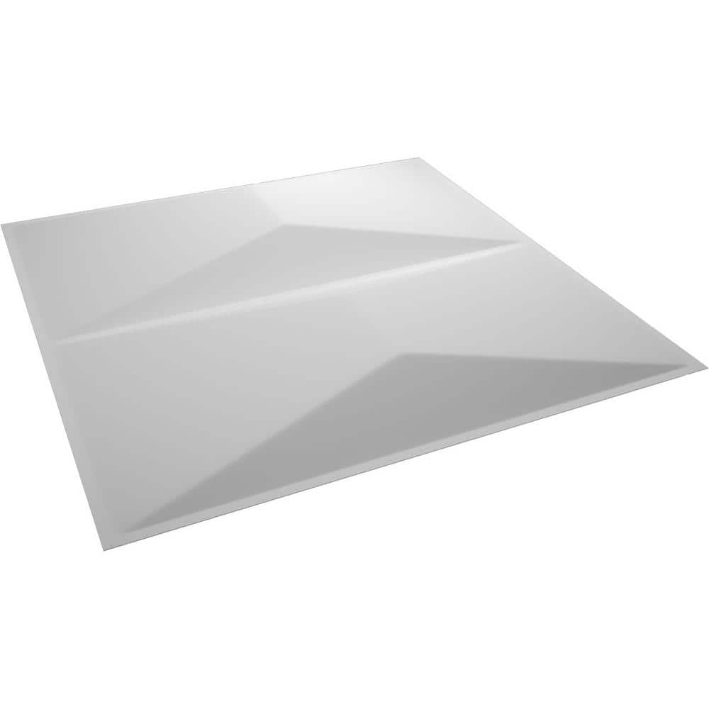 White Textured 3D PVC Decorative Wall Panel 11.88" x 11.88"