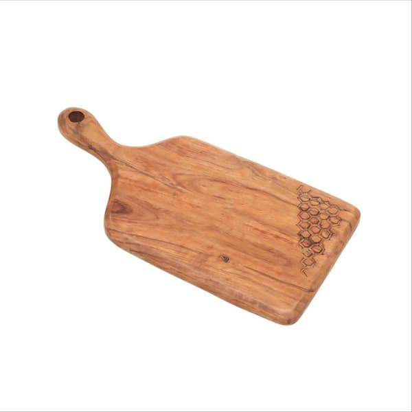 Acacia Wood Cutting Board with Handle, Handcrafted Wooden Chopping Board,  6.75 x 0.75 x 14 Inches