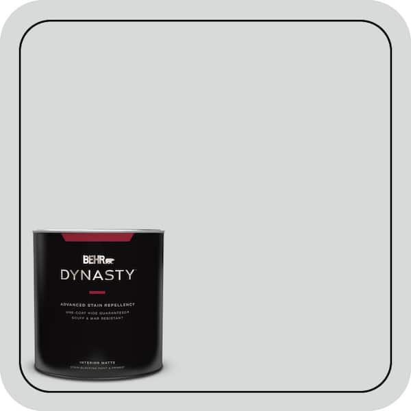 BEHR DYNASTY 1 qt. #MQ3-25 Gray Shimmer One-Coat Hide Matte Interior Stain-Blocking Paint & Primer