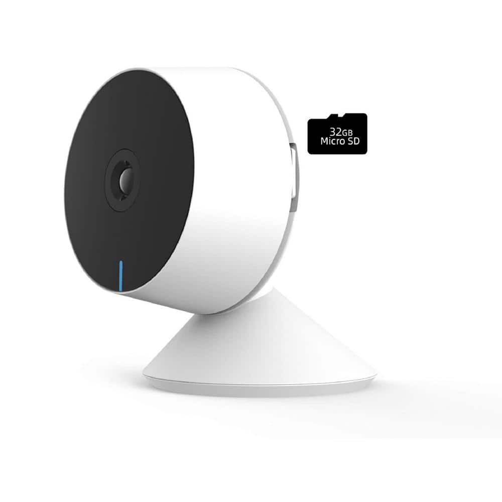 1080P Wired Indoor Wi-Fi Security Camera for Baby with 32G SD Card, Compatible with Alexa and Google Assistant -  Laxihub, M1-SD