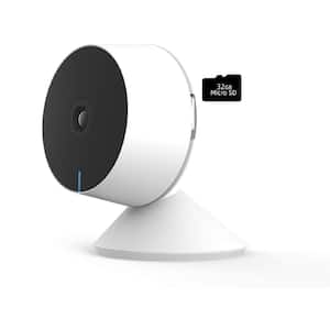 1080P Wired Indoor Wi-Fi Security Camera for Baby with 32G SD Card, Compatible with Alexa and Google Assistant