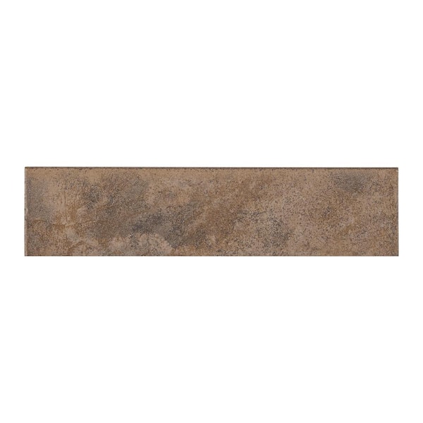 Daltile Continental Slate Moroccan Brown 3 in. x 12 in. Porcelain Bullnose Floor and Wall Tile (0.25702 sq. ft. / piece)