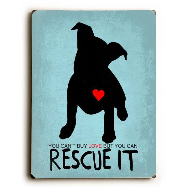 ArteHouse 9 in. x 12 in. "Rescue It" by Ginger Oliphant Solid Wood Wall Art