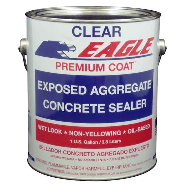 Eagle 1 gal. Premium Coat Clear Wet Look Glossy Solvent-Based Acrylic Exposed Aggregate Concrete Sealer