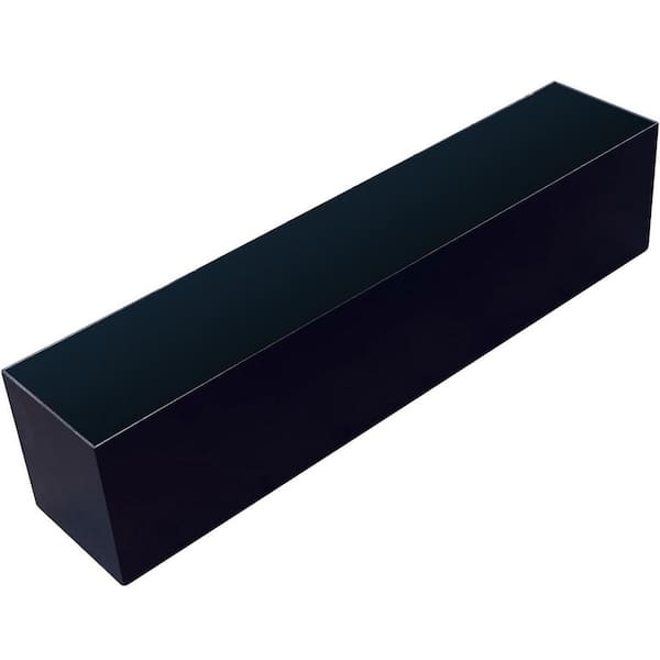 16 in. L x 3.25 in. W x 3.5 in. H Black Indoor Steel Rectangle Trough Modern Window Sill Planter Box for Herbs