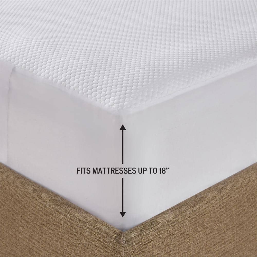 Full Size White Cool Touch Heated Mattress Pad