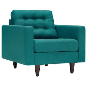 Empress Upholstered Armchair in Teal