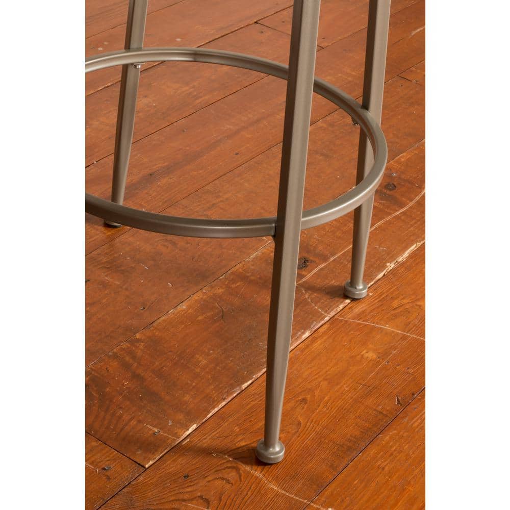 Hutchinson Gray Wood and Metal Swivel Counter Stool