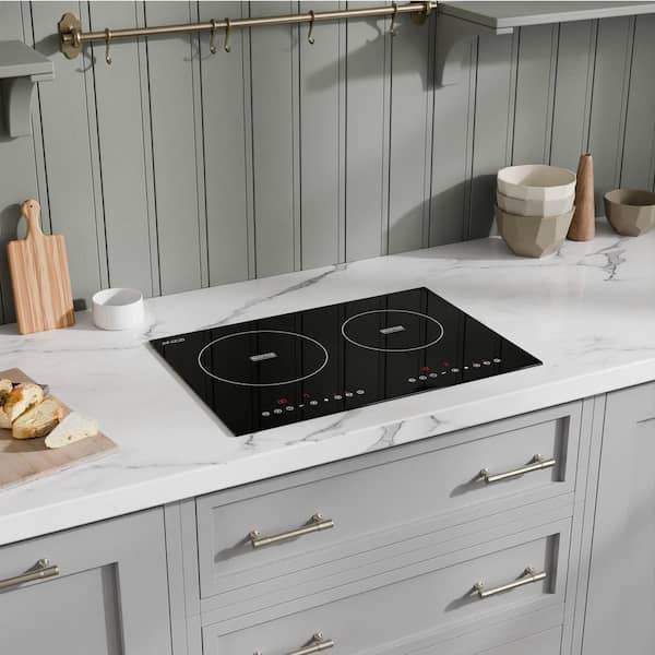 20 in. Induction Cooktop in Black with Child Safety Lock, Auto Switch Off, and 2 Zones
