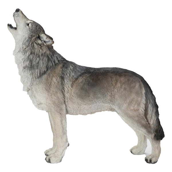 HI-LINE GIFT LTD. Standing Howling Grey Wolf Garden Statue