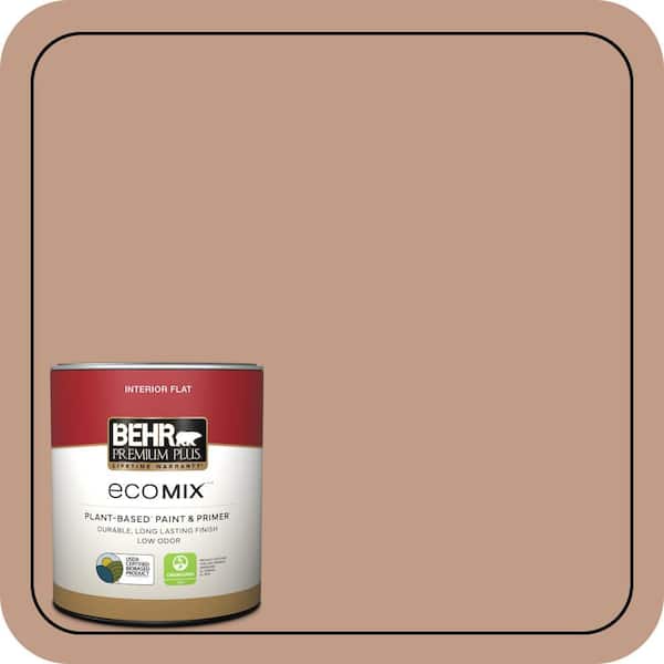 1 qt. #S200-4 Chestnut Bisque Flat EcoMix Plant-Based Interior Paint & Primer