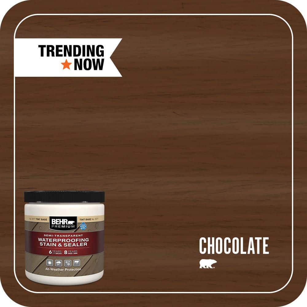 BEHR PREMIUM 8 oz. #ST-129 Chocolate Semi-Transparent