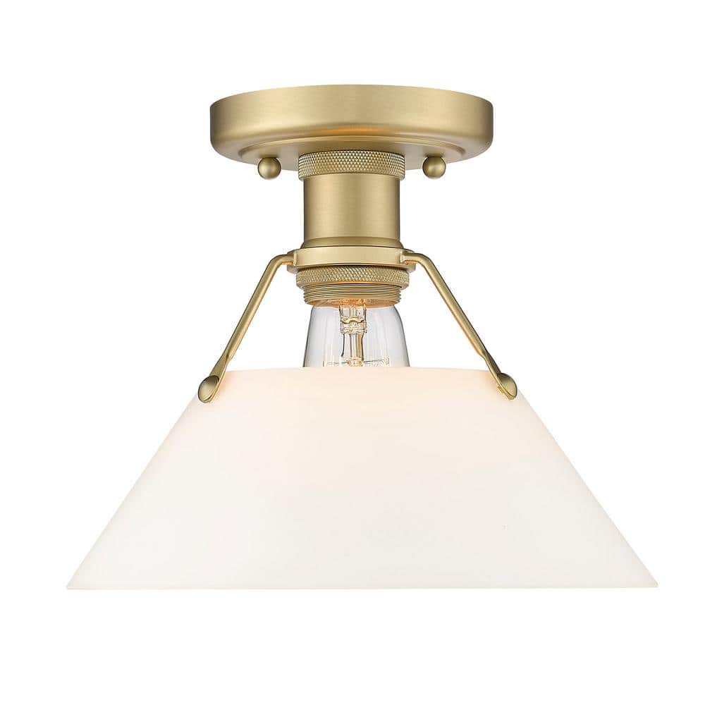 Matte Black and Bronze Industrial Edison Flush Mount Light
