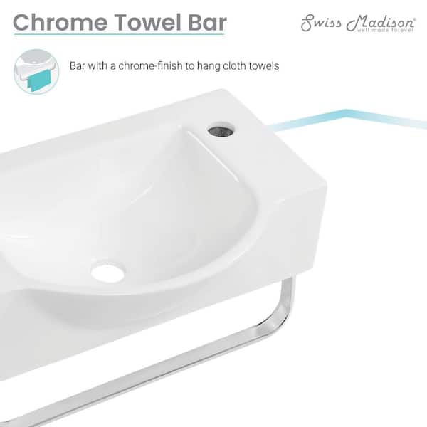 Swiss Madison Chateau 21.5 in. Right Side Faucet Wall-Mount