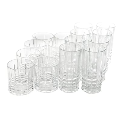 Laurie Gates California Designs Audrey Hill 6-Piece 16 oz. Glass Tumbler  Set in Assorted Colors 985120224M - The Home Depot
