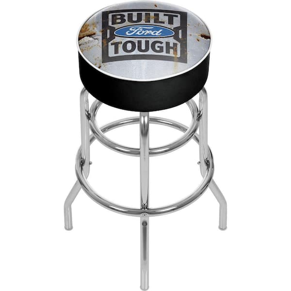 Ford Built Tough 31 in. Chrome Swivel Cushioned Bar Stool