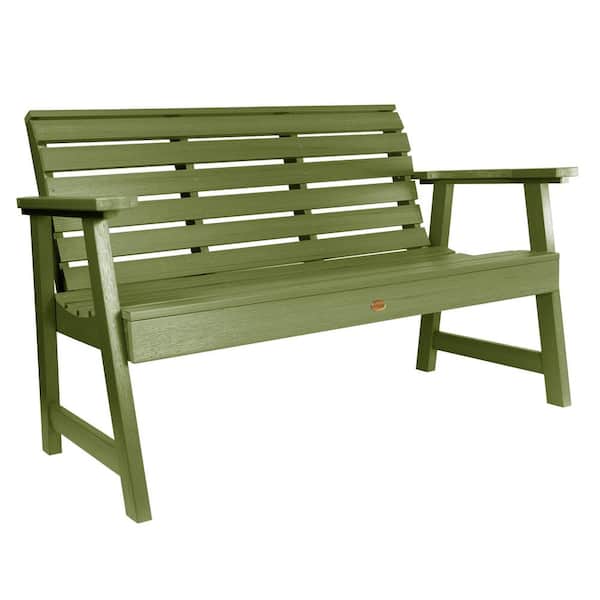 Highwood Weatherly 48 in. 2-Person Dried Sage Recycled Plastic Outdoor
