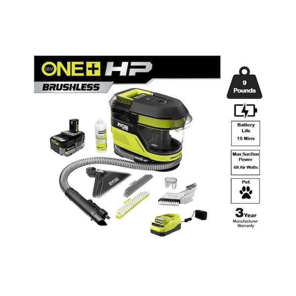 ONE+ HP 18V Cordless SWIFTClean Mid Size Spot and Carpet Cleaner Kit with 4.0 Ah Battery and Charger