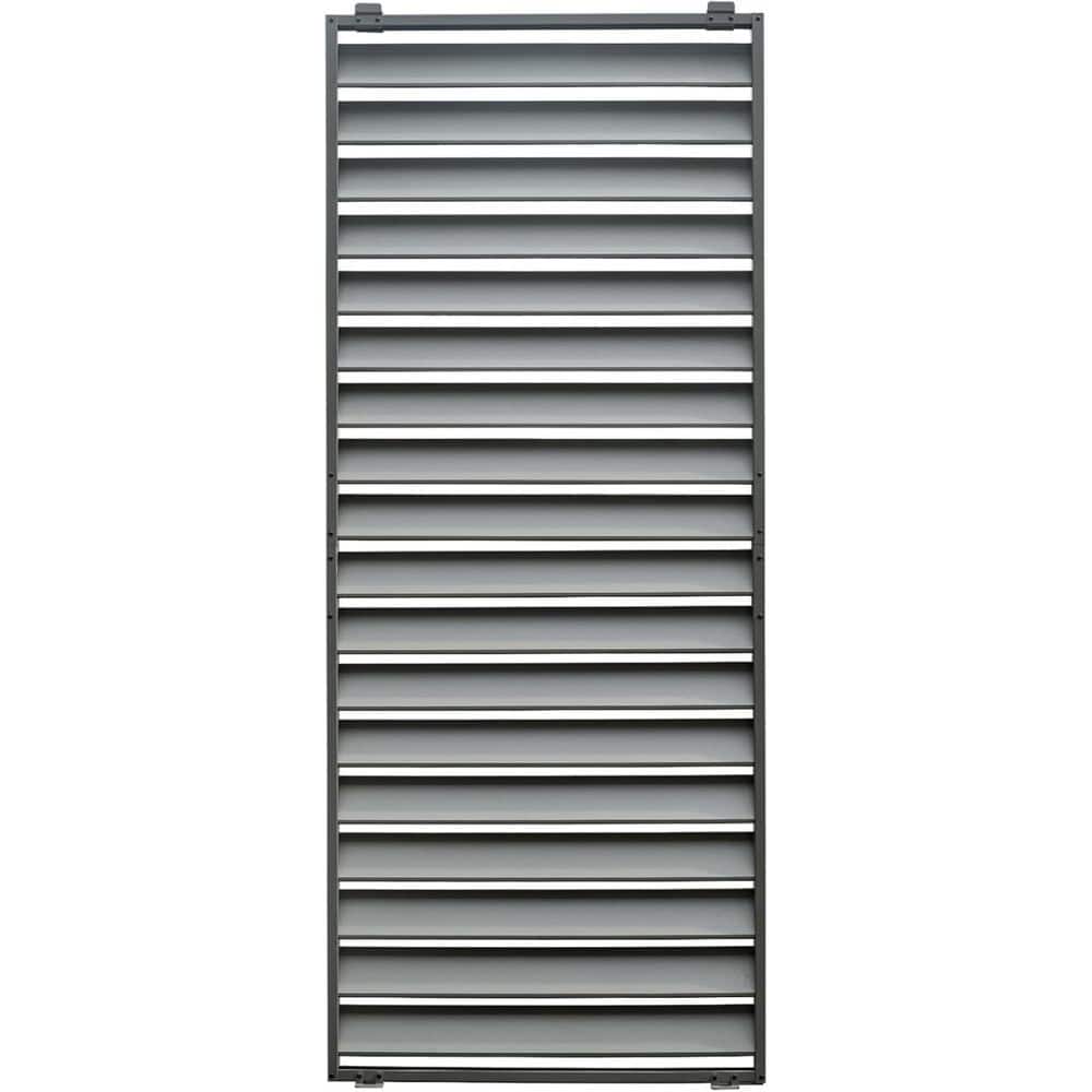 85.32 in. H Premium Aluminum Outdoor Louvered Pergola Accessories Modern Aesthetic Design Screens Stable Base in Gray price history on PriceWatchPro