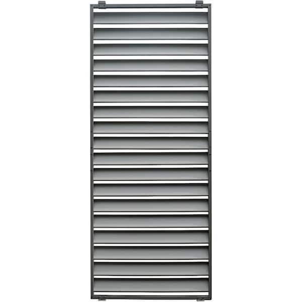 85.32 in. H Premium Aluminum Outdoor Louvered Pergola Accessories Modern Aesthetic Design Screens Stable Base in Gray