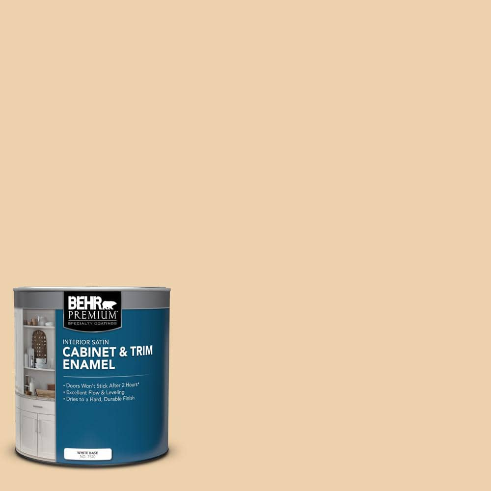 BEHR PREMIUM 1 qt. #MQ3-43 Ceramic Beige Satin Enamel Interior Cabinet ...