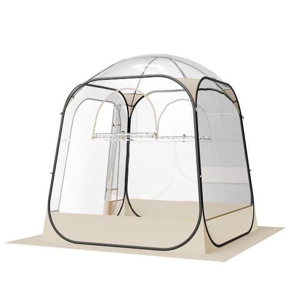 SKONYON Clear Bubble Pop-Up Sports Tent for 24 Persons, 63 in. x 63 in., Waterproof Pod with Floor Mat
