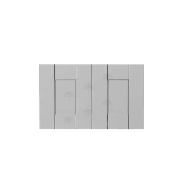 LIFEART CABINETRY Anchester Assembled 36x12x24 in. Wall Cabinet with 2 Doors no Shelf in Light Gray
